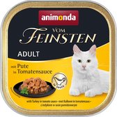 Animonda Vom Feinsten Adult - natvoer voor katten - 32 x 100g voordeelverpakking - kalkoen in tomatensaus