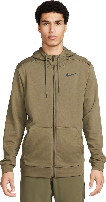 Nike dri-fit full-zip hoodie in de kleur groen.