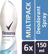 Rexona Deospray - Cotton Dry - Voordeelverpakking 6 x 150 ml