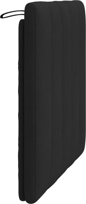 vidaXL-Coussin tête de lit-90 cm-velours-noir