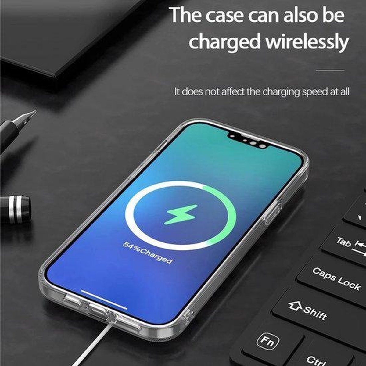 iTech Hoesje geschikt voor iPhone 14 Pro met MagSafe Transparant anti shock - crystal edition