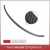 Tesla Model 3 Highland Performance Spoiler Achterklep Mat Carbon Accessoires Nederland België