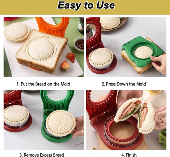 Namvo 3 Pack Sandwich Module Sealer Bread Sandwich Crust Pancake Maker