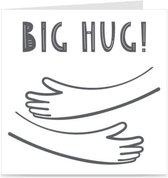 BIG HUG | kaart / wenskaart met envelop | vriendschap / denken aan / knuffel / sterkte