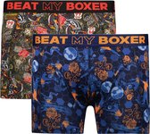 Beat my Boxer heren boxershorts | 2-pack | MAAT XL | Voetbal/Route 66