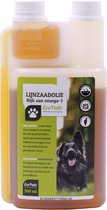 EcoPedz Premium Lijnzaadolie voor honden 500 ml - ondersteunt het spijsverteringstelsel en de huid- en vachtverzorging