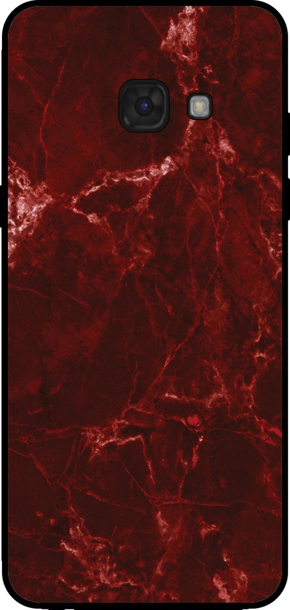 Smartphonica Telefoonhoesje voor Samsung Galaxy A5 2017 met marmer opdruk - TPU backcover case marble design - Rood geschikt voor Samsung Galaxy A5 2017