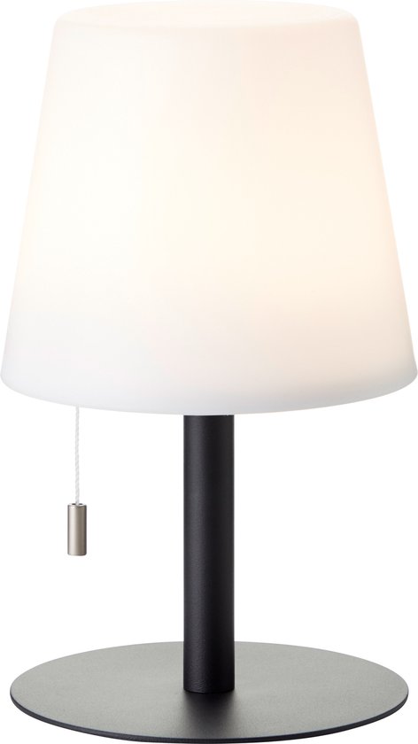 Brilliant Lamp Punto LED lampe de table d'extérieur 26cm blanc/noir aluminium noir