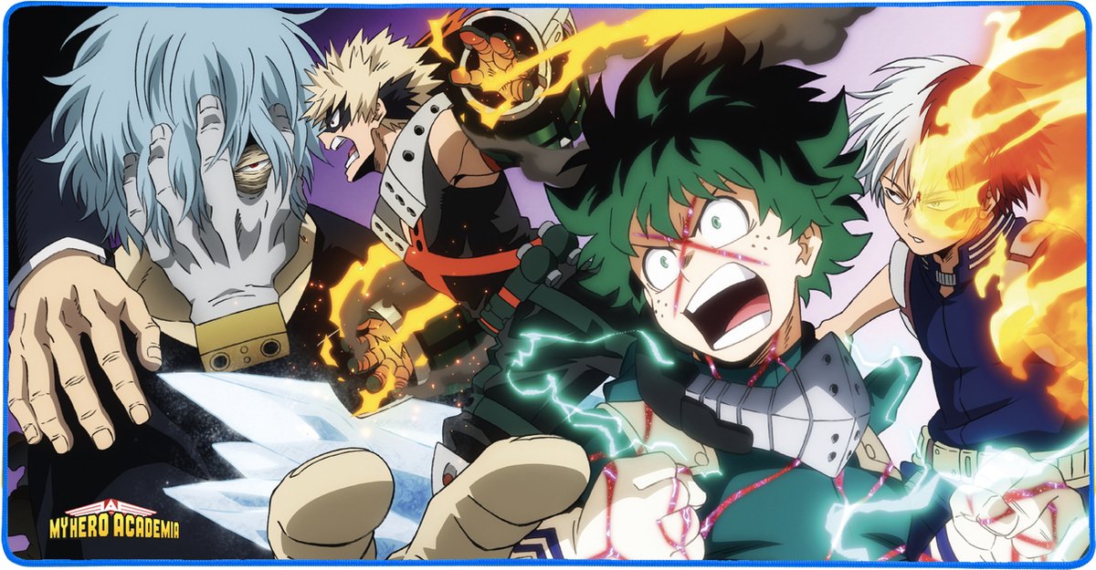 My Hero Academia - XXL muismat - 90cm x 47cm - ideaal voor thuiswerken en gaming