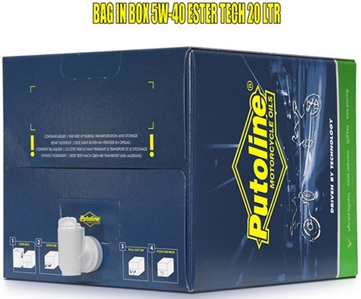 Putoline motorolie - 5W40 - vol synth. - Ester tech scooter 4+ - 15L