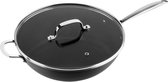 ISENVI Victoria Forged keramische wokpan met deksel 32CM - RVS greep - Antraciet - Keramisch - 100% PFAS, PTFE en PFOA vrij - 100% duurzaam - Unieke Antiaanbaklaag - Non-stick bodem - Geschikt voor alle warmtebronnen + inductie