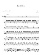 Drum Sheet Music: Rush - Rush - Subdivisions