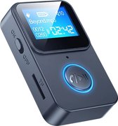 Récepteur Bluetooth - Écran LCD - Microphone - BT 5.0 - AUX 3,5 mm - Voiture - Appel mains libres - Assistant - Audio de voiture - Émetteur Bluetooth - Lecteur multimédia - Sans fil - Lecteur multimédia - USB-C