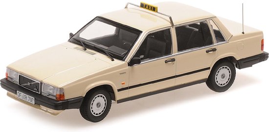 Volvo 740 GL Taxi 1986 Beige - Miniature 1:18 Minichamps (neuf, Métal)