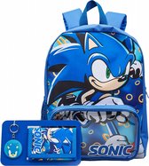 Sac à dos Sonic comprenant un porte-clés et un portefeuille