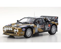 Het 1:18 Diecast-model van de Lancia 037 Grifone Esso #3 van de Rally Targa Florio van 1985. De rijders waren F. Tabaton en L. Tedeschini. De fabrikant van het schaalmodel is Kyosho. Dit model is alleen online verkrijgbaar