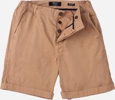 Mr Jac - Slim Fit - Heren - Korte Broek - Shorts - Garment Dyed - Pima Cotton - Beige - Maat XS