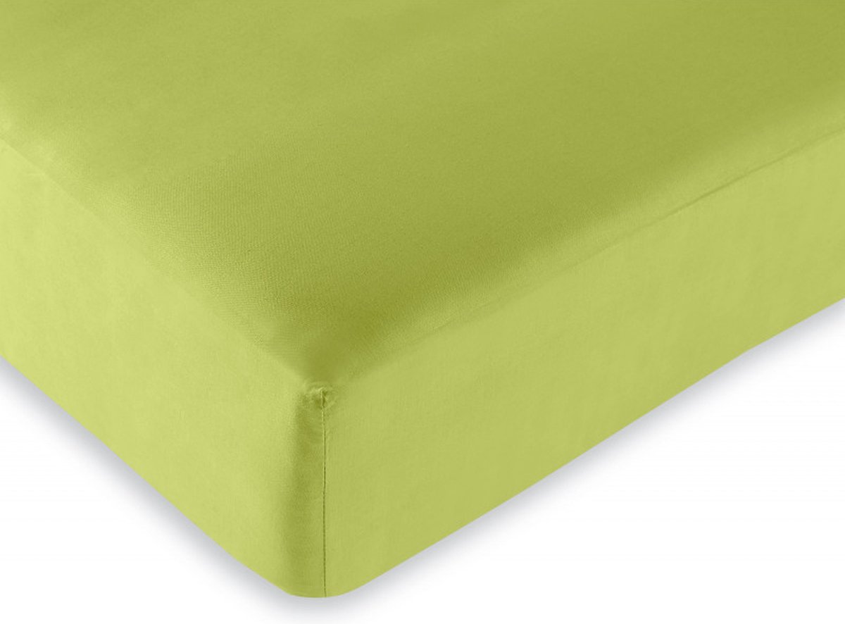 Univers Décor - Hoeslaken alle maten - 100% Katoen/57 draden/cm²- Anijs - 90 x 190 cm