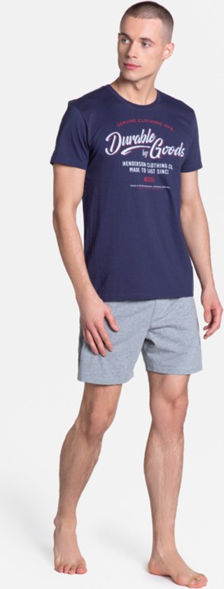Joy Korte broek in effen design in marineblauw online kopen | P&C