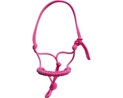 Touwhalster ‘zigzag’ Roze-Baby Roze maat Full | roze, licht, baby roze, halster, touwproducten, paard