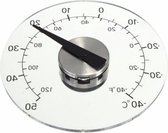New Age Devi - Thermometer voor op raam - RVS/Plexiglas: Eenvoudig Temperatuur Bekijken vanuit je Raam!