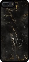 Smartphonica Telefoonhoesje voor iPhone 7/8 Plus met marmer opdruk - TPU backcover case marble design - Zwart / Back Cover geschikt voor Apple iPhone 7 Plus;Apple iPhone 8 Plus