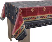 Nappe anti-tache Valparaiso rouge ovale 240 cm - Accessoire de table décoratif - Décoration Salon - Bonne et Plus®