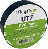 MegaTape UT7 PVC Tape 19mm x 20m Zwart