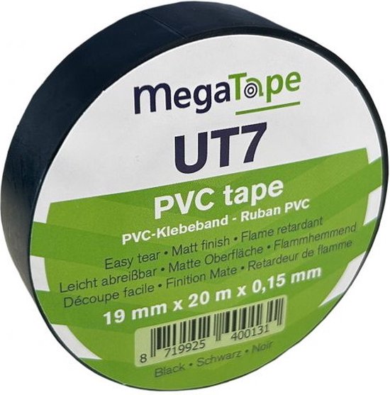 Flame-retardant PVC Tape / Black / 19 Mm X 20 M Only 7,95 € | SVB