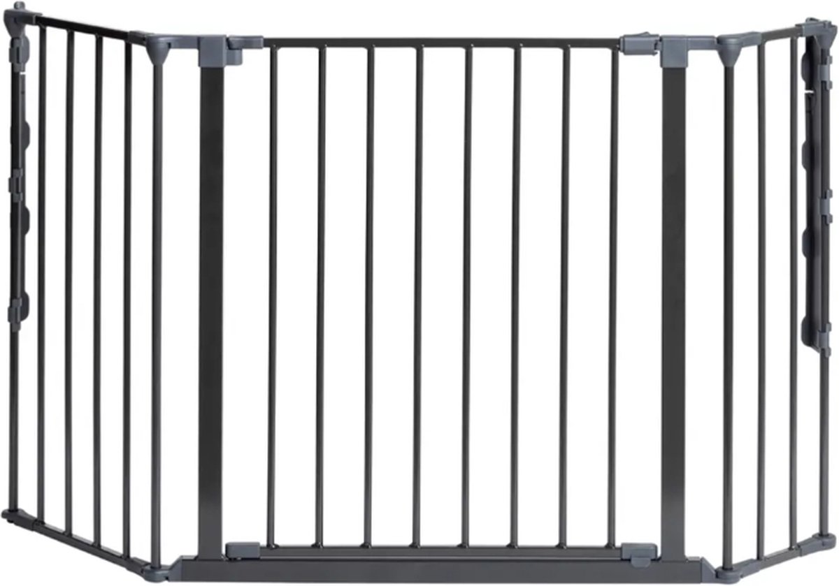 Bol.com BabyDan Flex V Traphekje - Hoektraphek - Hoekhek - 92 - 125 cm - Schroefbevestiging - Zwart aanbieding