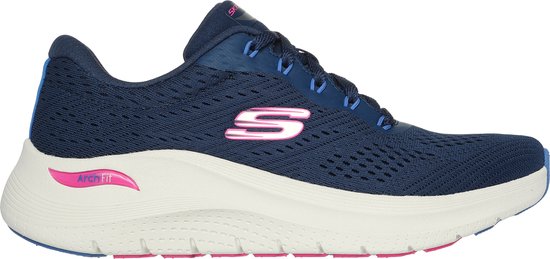 Skechers Arch Fit 2.0 - Big League Dames Sneakers - Donkerblauw/Multicolour - Maat 40
