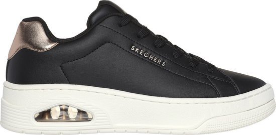 Skechers Uno Court - Courted Air Dames Sneakers - Zwart - Maat 36