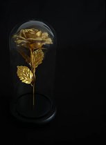 Rose d’or de Luxe - Rose en Verres dans un pot à cloche - Rose dans un pot à cloche - Cadeau de Saint-Valentin pour Cheveux - Saint-Valentin - Saint-Valentin - Femme cadeau de Saint-Valentin