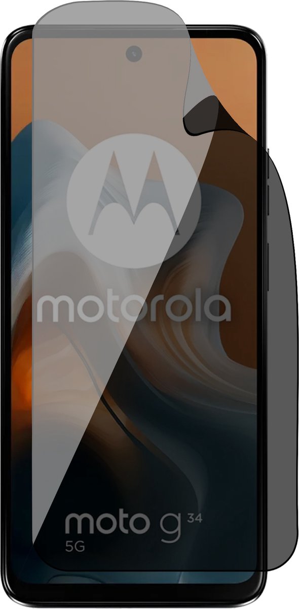 Privacy Screenprotector geschikt voor Motorola Moto G34 - 1x FlexGuard Screen Protector