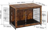 Volda® - Meubelkennel - Bench Voor Honden - 2-Deurs - Stevig Stalen Frame - 98x65x68cm - Multifunctioneel