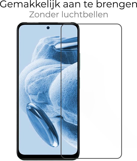 Coque pour Xiaomi Redmi Note 12 5G - Coque en Siliconen avec film protecteur d'écran - Coque pour Xiaomi Redmi Note 12 5G - Zwart