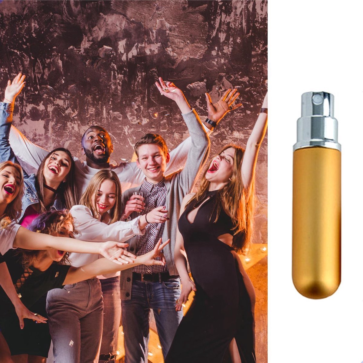 *** 2 Stuks Mini Parfum Flesje - Lipstick Formaat, Navulbare Parfum Verstuiver - Festival Onderweg - van Heble® ***
