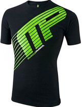 MusclePharm Stripe Sportline T-shirt Katoen Zwart maat M