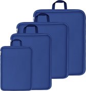 Set de cubes d'emballage pour Voyages organisés – Cubes de compression pour bagages – 4 pièces – Diverse tailles – Polyester durable – Organisateurs de voyage légers