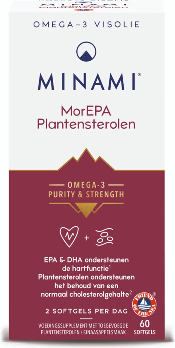 Goedkoopste Minami MorEPA plantsterolen 60 Softgels