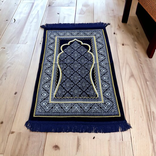 Gebedskleed - Mihrab Motief Dokerblauw