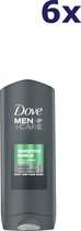 Dove Men + Care Sensitive Shield - 250 ml - Douche Gel - 6 stuks - Voordeelverpakking