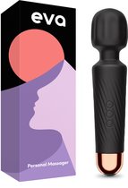 Eva® Personal Massager - Magic Wand Vibrator - Clitoris Stimulator - Fluisterstil & Discreet - Vibrators voor Vrouwen en koppels - Erotiek - Seksspeeltjes - Sex toys voor Vrouwen - Cadeau voor Vrouw - Obsidian Black