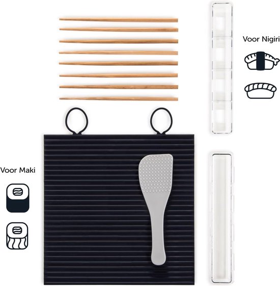 Kit 7 Pièces Moules à Sushi Complet – Maker Maki Onigiri Cœur Rond Carré Robuste