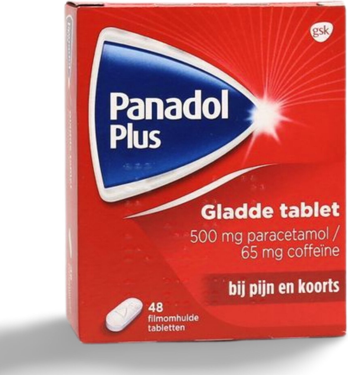 Goedkoopste Panadol Plus Gladde Tablet 500mg - 2 x 48 tabletten