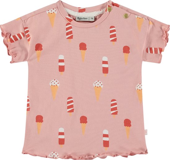 Babyface baby girls t-shirt short sleeve Meisjes T-shirt - pink - Maat 86