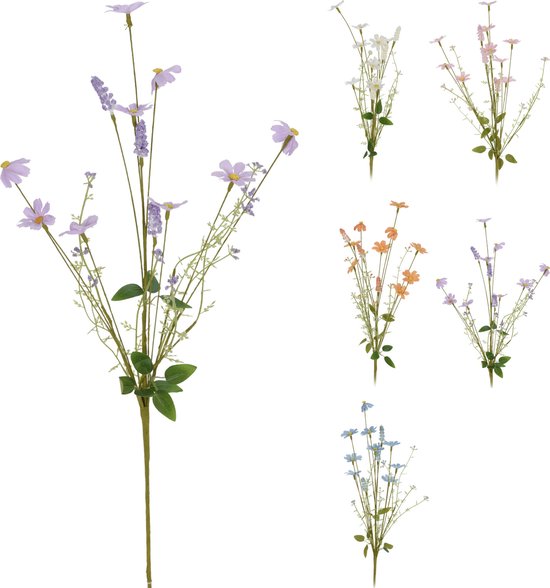 Botanical Decoration-zomerbloem-69 cm-5 kleuren-kunstbloemen-fleurig zomerboeket