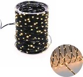 Cheqo® Draadverlichting - Kerstverlichting - Kerstlampjes - Kerstboomverlichting - Lampjes Slinger - Lichtsnoer - LED Lampjes voor Binnen en Buiten - 14.5 Meter - 192 LED - Warm Wit