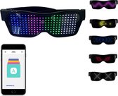 Programmeerbare LED-Bril - App Bestuurbaar - Volledig Personaliseerbaar - Ideaal voor Feestjes - 32 Animaties, 11 Afbeeldingen - Lange Batterijduur en USB-Oplaadbaar - Comfortabel - Duurzaam- Zwart