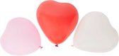 Hartjes Ballonnen - 26 cm - 10 stuks - Valentijn Versiering - bruiloft - I Love You - Decoratie - Ballon - Hart - Rood - Roze - Wit